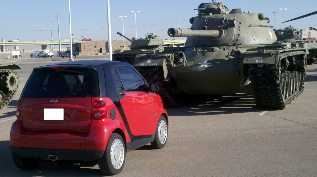 Smart Fortwo vs TANK Smart Car Forums