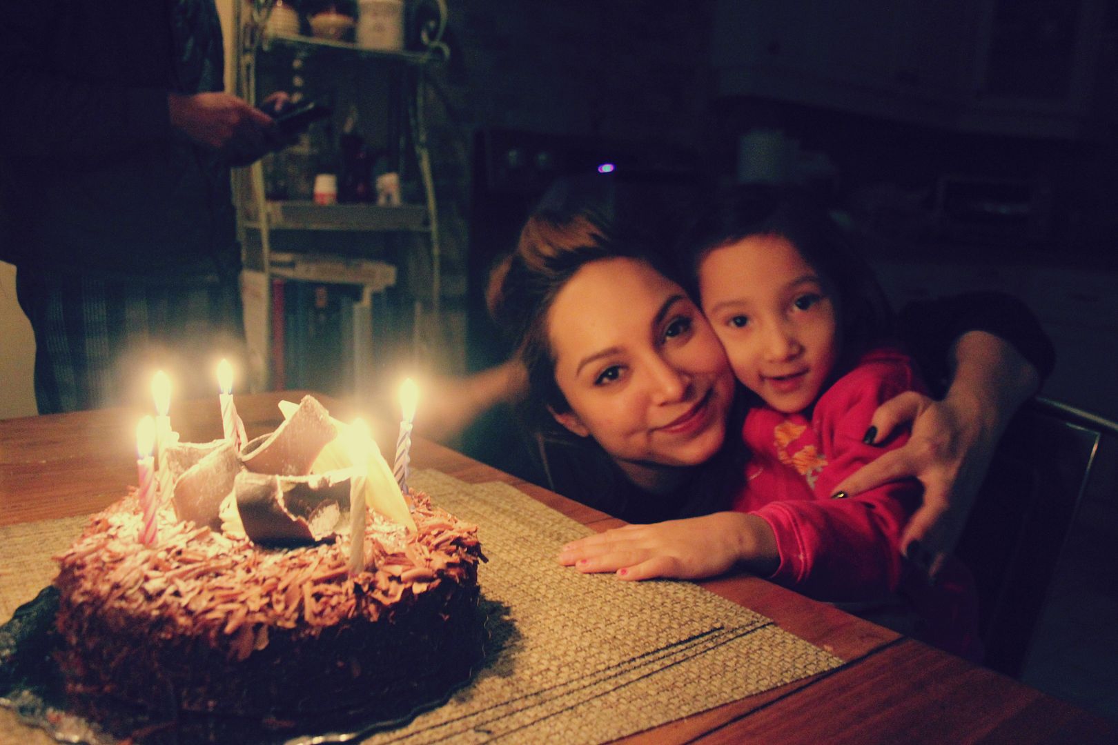 birthday girl and mummy