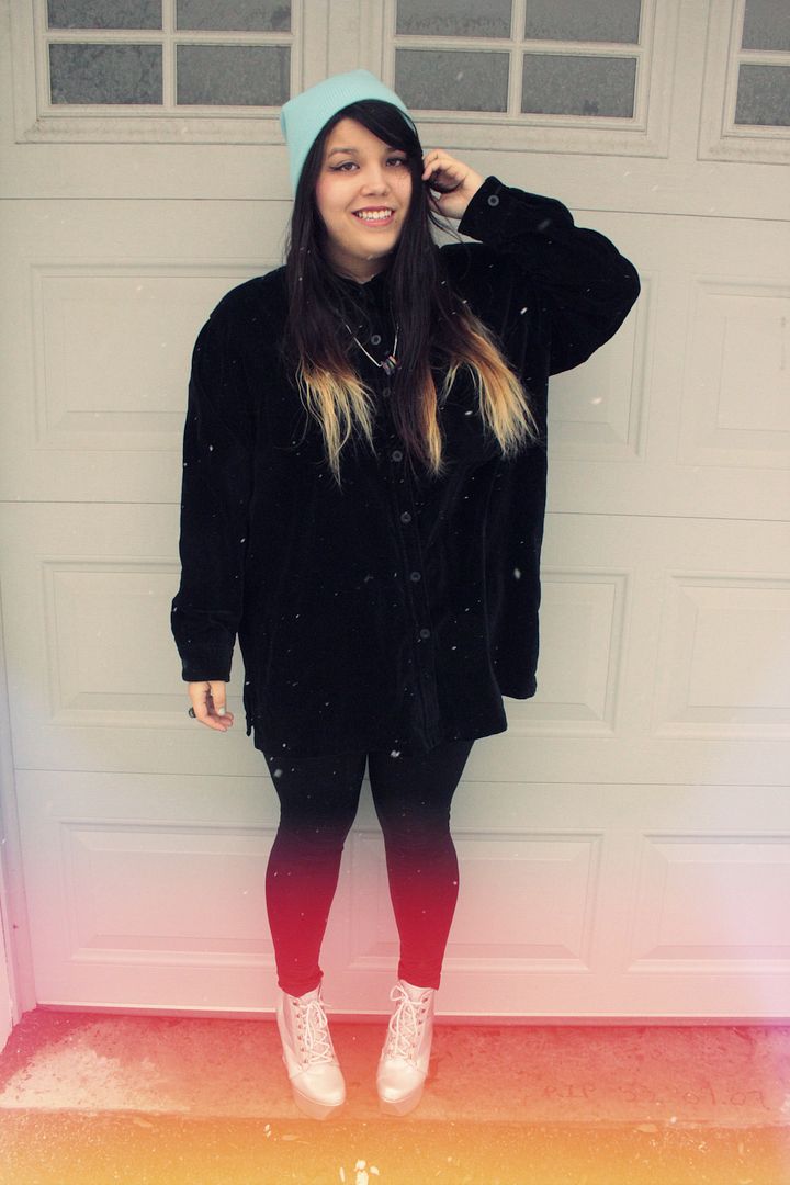 plus size fashion, Jessica Ip, Plus Size Velvet Shirt, Translucent Shara, shoedazzle, shoedazzle review, Holographic Heels, Iridescence, Full figured fashion, toronto, canada, plus size blogger, plus size fashion, canadian plus size blogger, plus size beanie, ombre