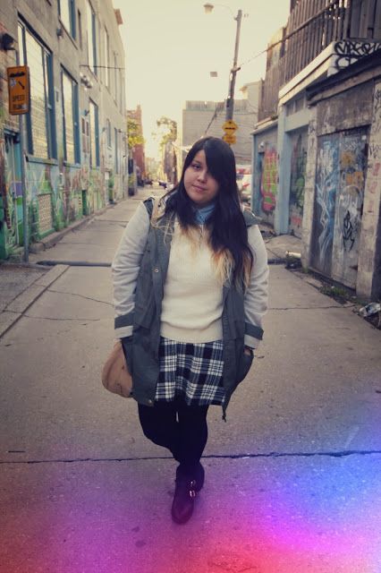 Jessica Ip Plus Size Fashion Blogger Toronto plusblogger ASOS Curve tartan plaid 