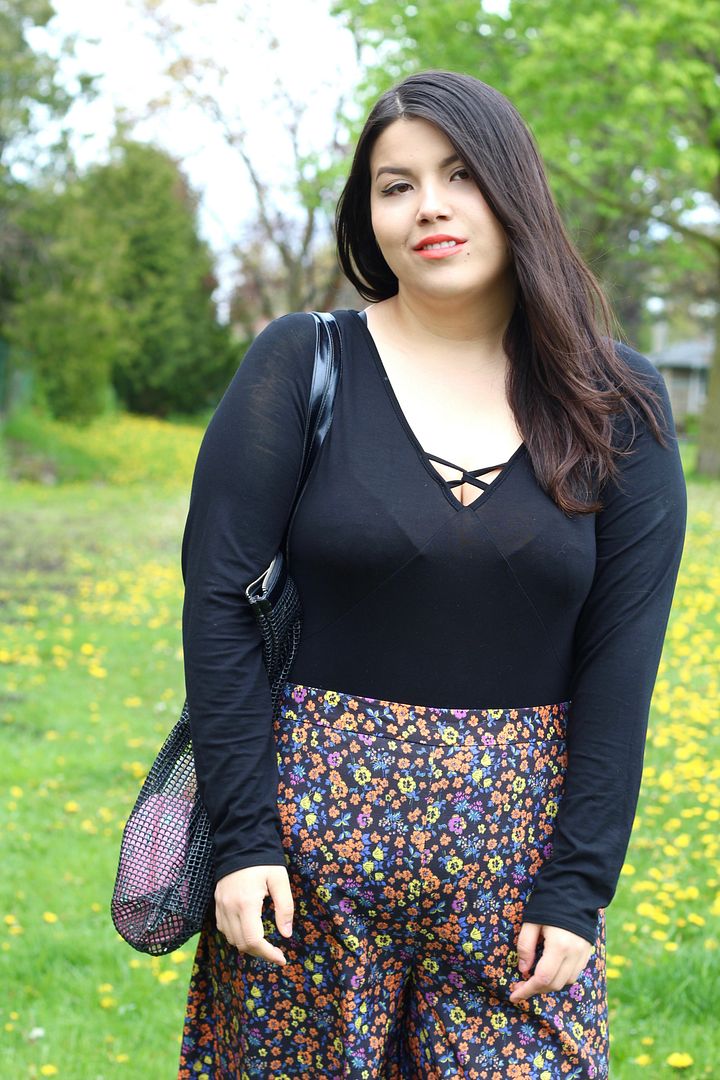 Simply Be plus size floral culottes crossbody suit plus size fashion canada toronto clothes and shit theinbetweenie jessica ip