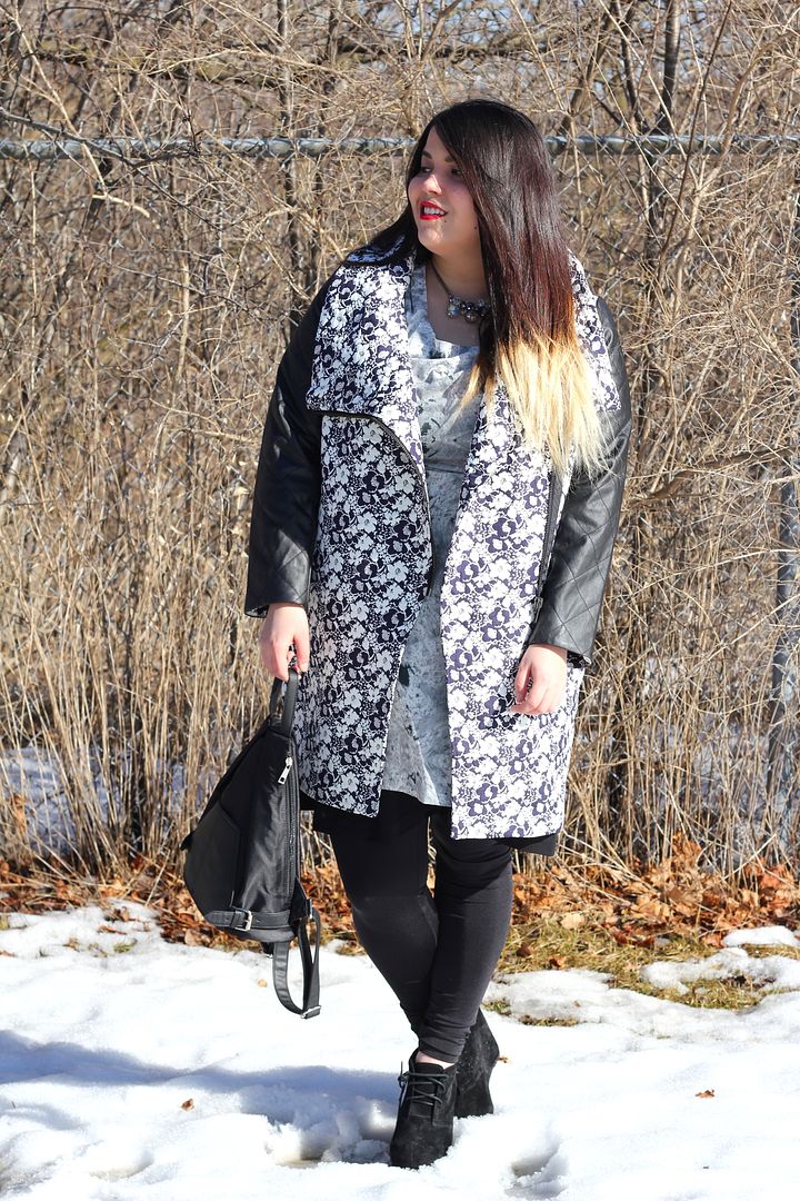 Carmakoma medina 4 plus size fashion spring 2015 fat fashion jacket dress leggings transitioning toronto canada