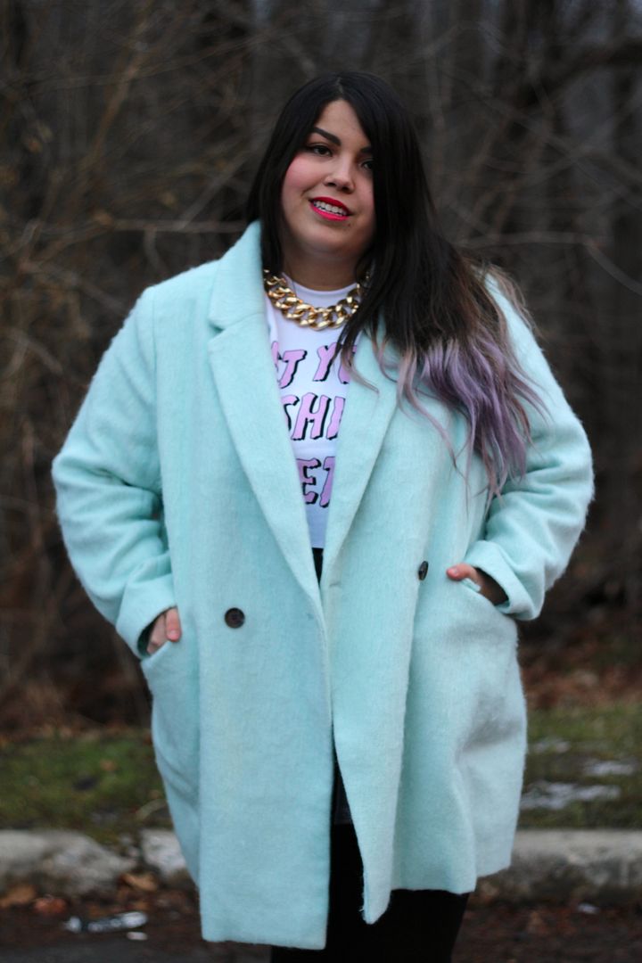 plus size fashion jessica ip get your shit together sweater black leather skirt old navy wooly mint coat plus canada