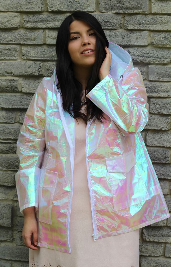 Yours Clothing Pastel Dress Holographic Coat Plus Size Missguided Jessica Ip Clothes and Shit plus size fashion