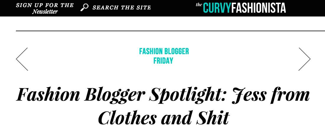 the curvy fashionista clothes and shit blogger spotlight