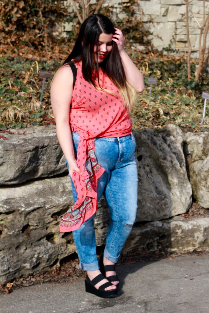 Charlotte Russe+ Plus plus size fashion canada toronto fat fashion plus size maxi tank top plus ripped jeans boho