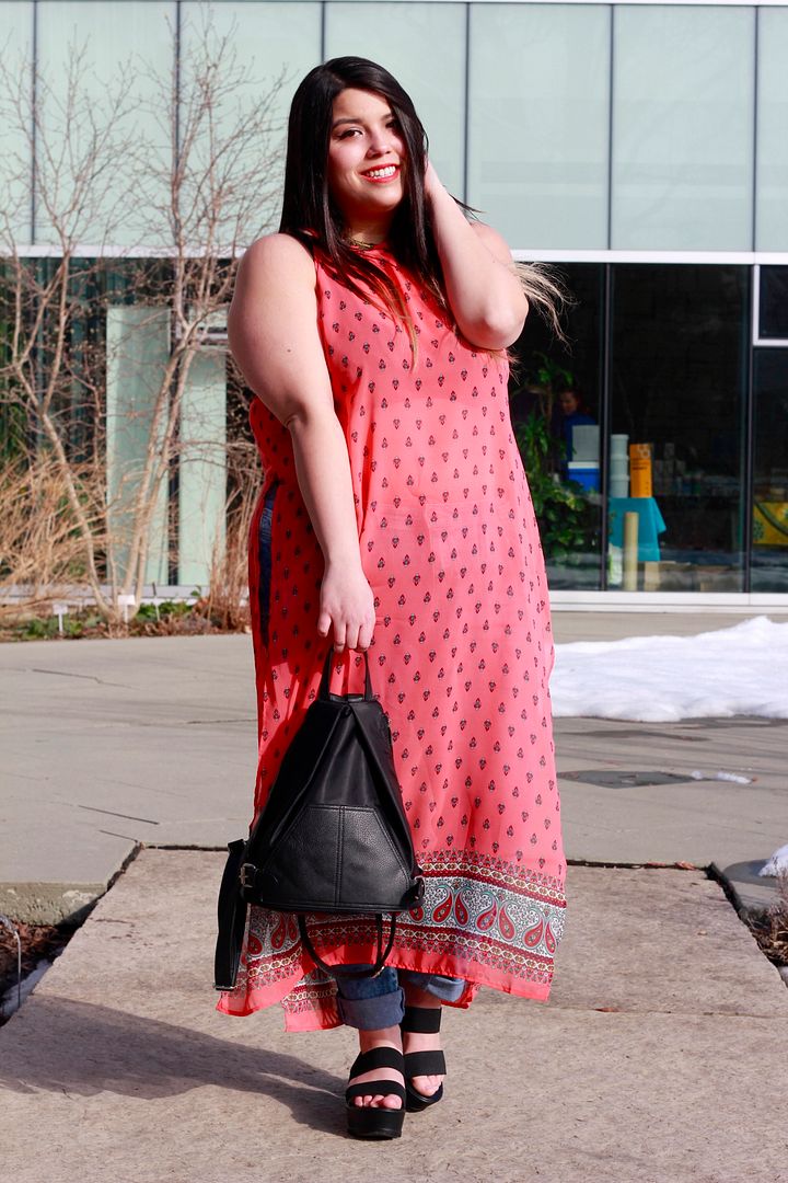 Charlotte Russe+ Plus plus size fashion canada toronto fat fashion plus size maxi tank top plus ripped jeans boho