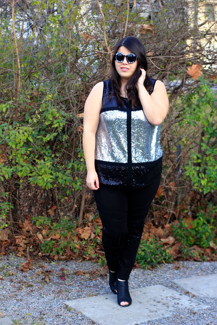 Modamix Plus Size Fashion Sequins Holiday Look 2015 Jessica Ip Toronto Plus Size Fashion Blogger