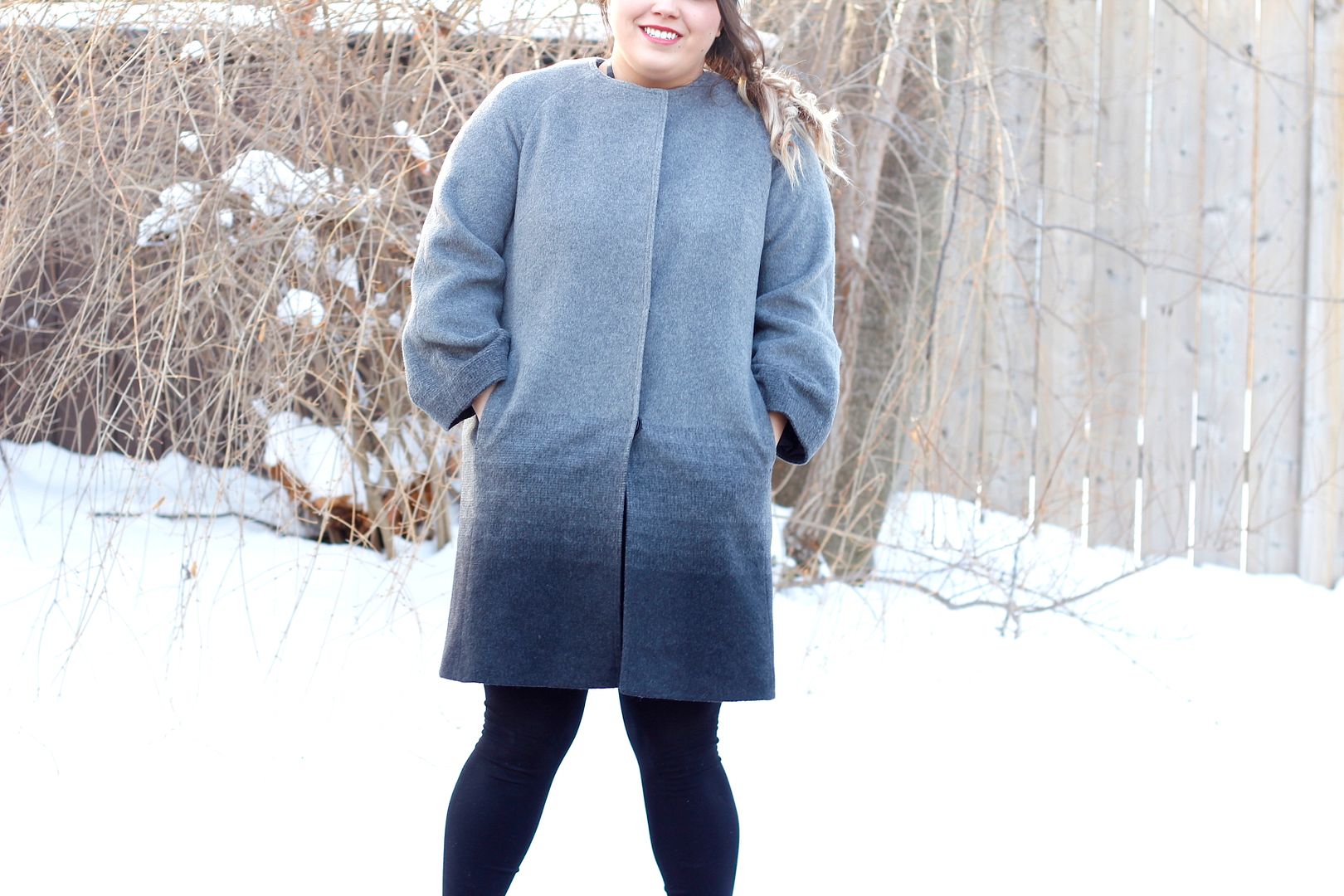 carmakoma salsa short, windsmoor, collarless ombre coat, jacques vert, plus size fashion, plus size ombre look, plus size neutrals