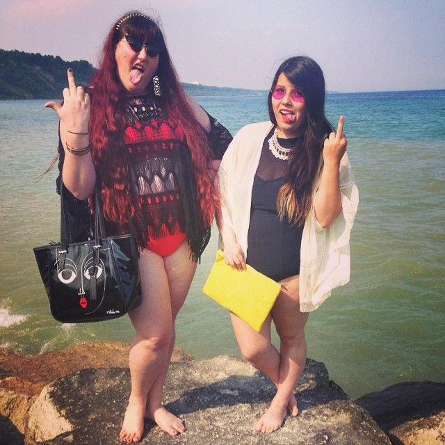 plus size fashion plus size blogger Toronto Canada fatkini swimsuit full figure curvy  