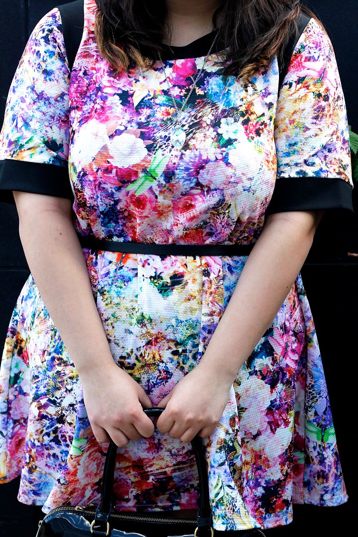 Multicoloured Floral Textured Tunic Yours Clothing plus size fashion plus size floral dress toronto ontario fashion fat fashion plus size spring look