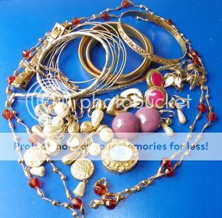 Vtg Costume Jewelry lot Marvella Sarah Coventry bracelets clip 