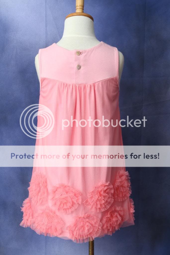   Josephine Knit Dress w/Netting Overlay w/Tulle Flowers Size 5  