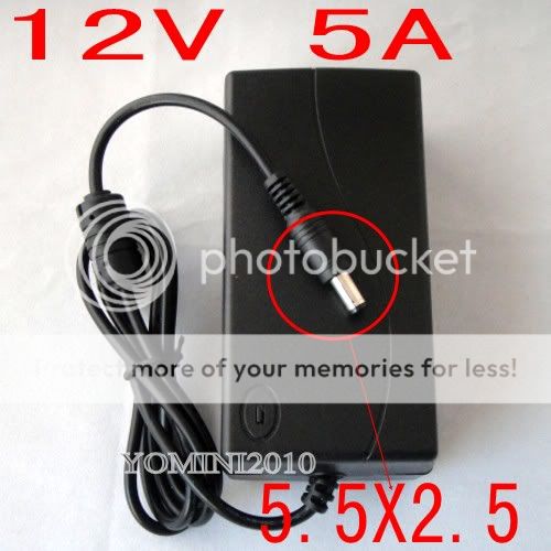 NEW DC 12V 5A 5.0A Switching Power Supply Adapter For 110V  240V AC 2 